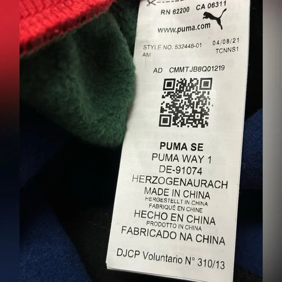 Puma HOOPMAN Black Fives SWEATS Men’s Large NWT - Picture 9 of 13